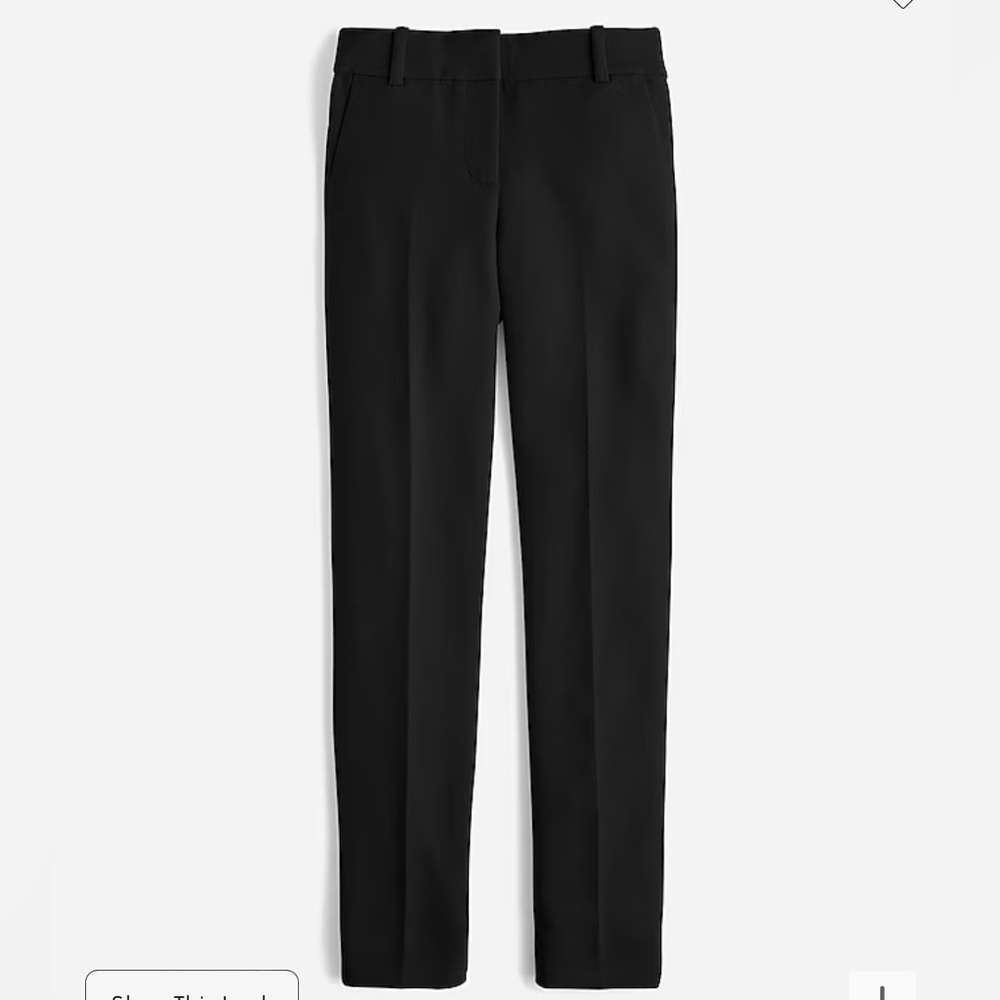 J. Crew Cameron Slacks in Black, Size 4